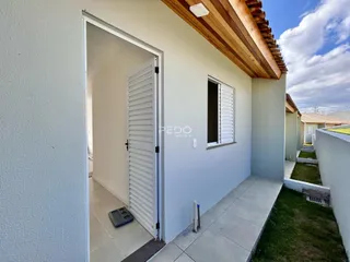 Vista interna de um corredor de uma residência em Lajeado, Brasil.