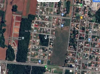 Vista aérea de uma área residencial em Lajeado, Brasil.