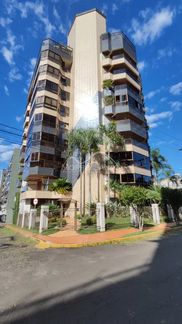 Fachada de um prédio residencial moderno em Lajeado, Brasil.