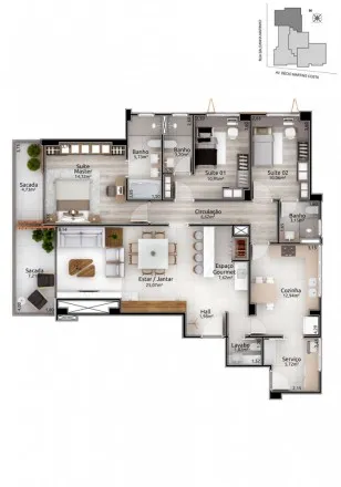 Apartamento com 3 dormitórios, foto 18