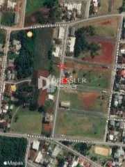 Vista aérea de um loteamento residencial em Lajeado, Brasil.