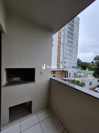 Vista da fachada de um prédio residencial em Lajeado.