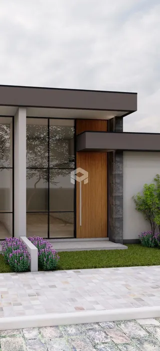 Fachada moderna de uma residência em Lajeado.