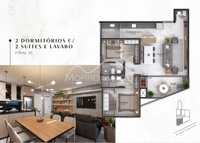 Apartamento com 2 dormitórios, foto 3
