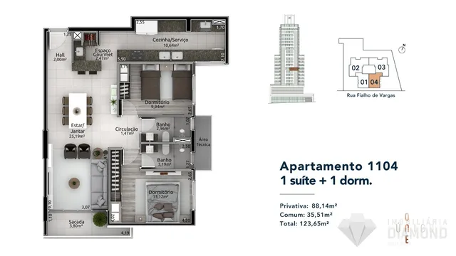 Apartamento com 2 dormitórios, foto 3