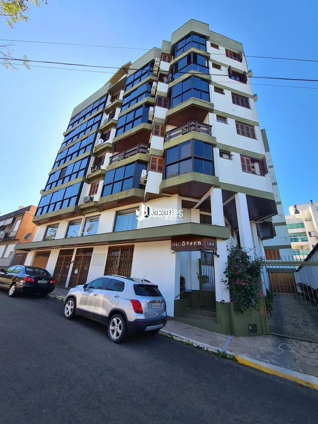 A fachada de um prédio residencial em Lajeado, Brasil.