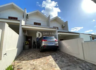 Fachada de uma casa residencial em Lajeado, Brasil.