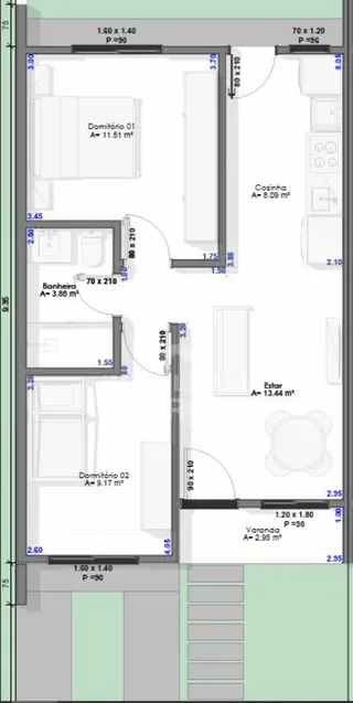 Casa geminada com 2 dormitórios, foto 2