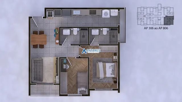 Apartamento com 2 dormitórios, foto 4