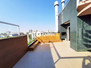 Varanda com vista panorâmica da cidade de Lajeado.