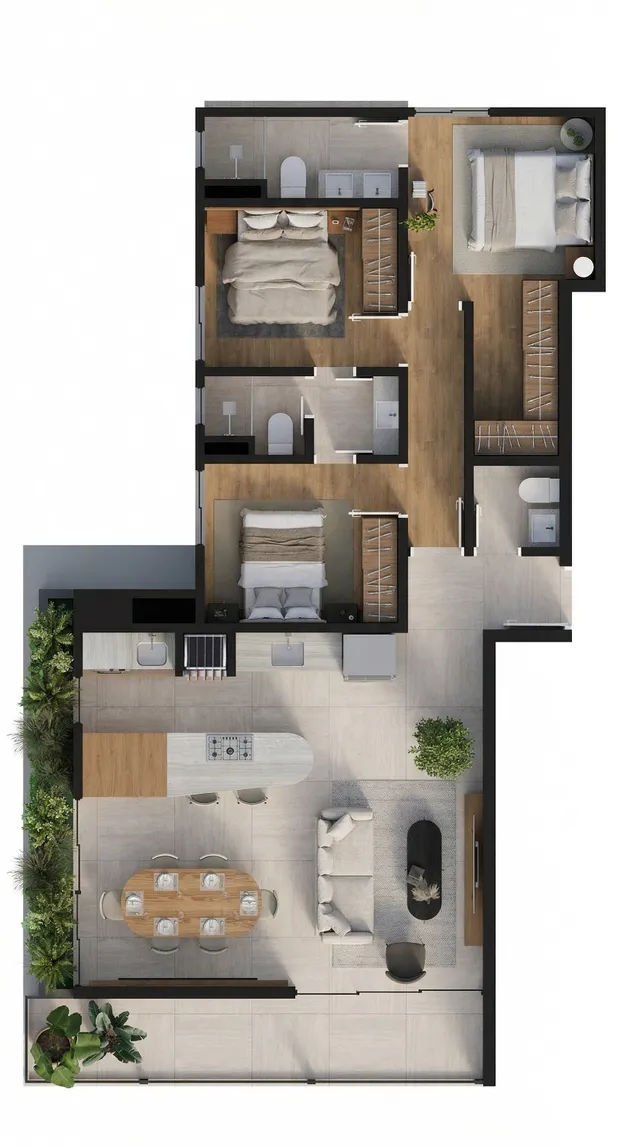 Apartamento com 3 dormitórios, foto 3