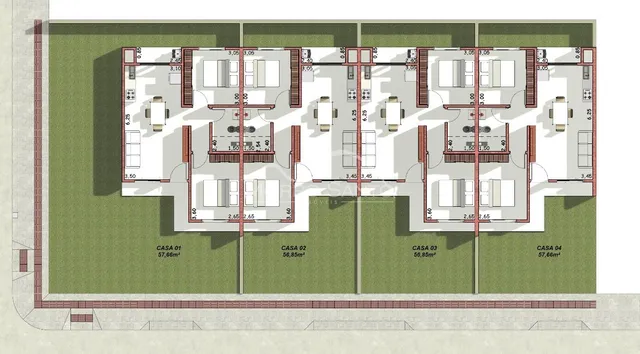 Casa geminada com 2 dormitórios, foto 2