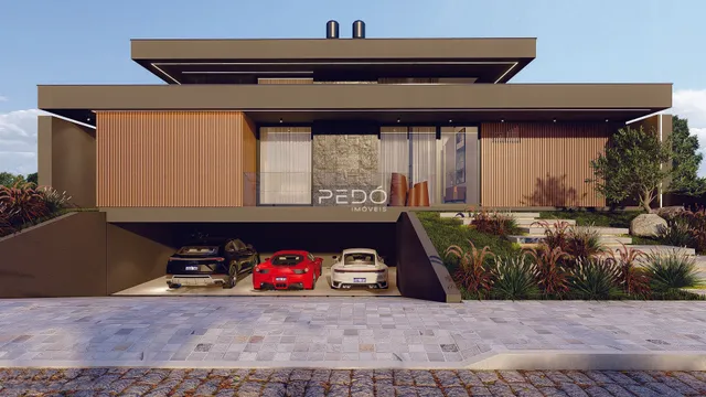 Fachada moderna de uma residência em Lajeado, Brasil.