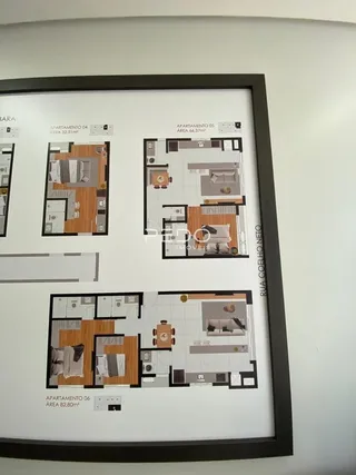 Planta de apartamentos de um imóvel em Lajeado, Brasil.