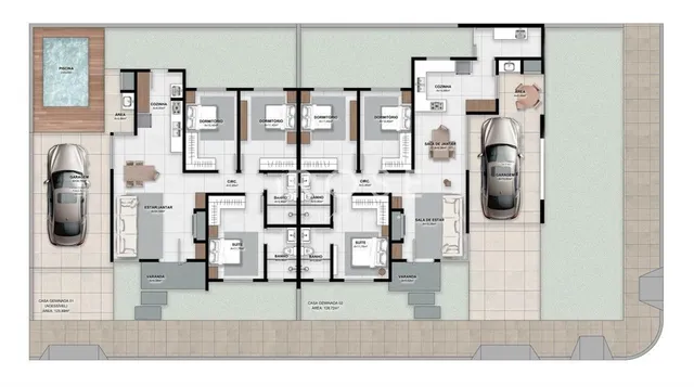 Casa geminada com 3 dormitórios, foto 2