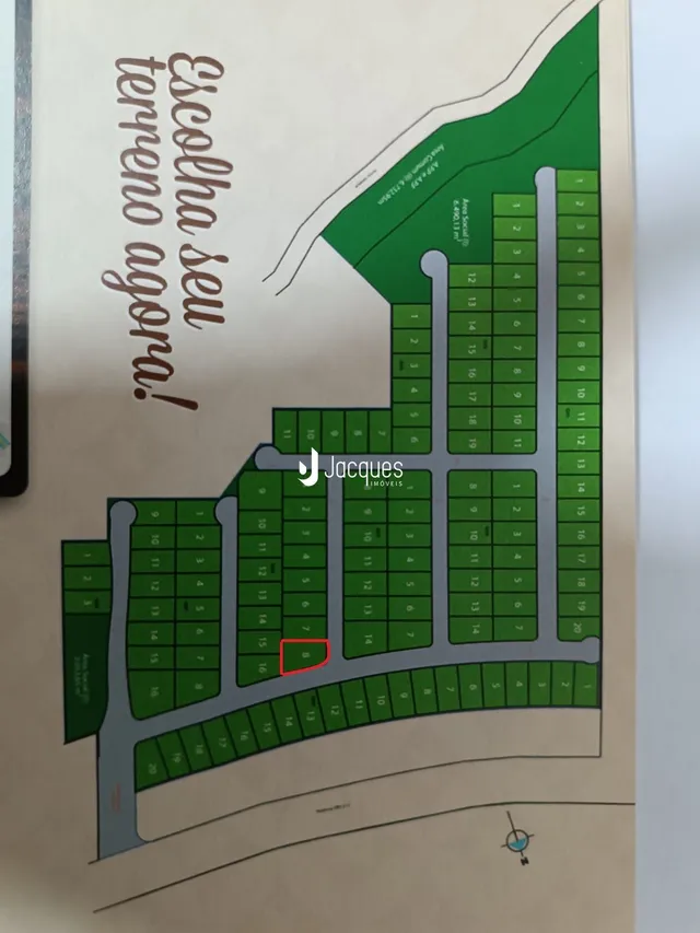 Desenho de um loteamento residencial em Lajeado, Brasil.