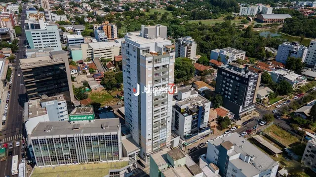 Vista aérea de uma área residencial em Lajeado, Brasil.