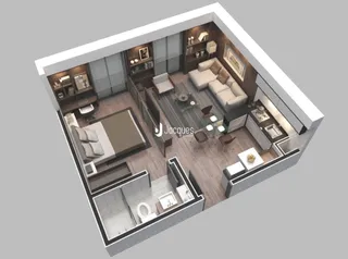 Visualização de um ambiente interno de uma propriedade.