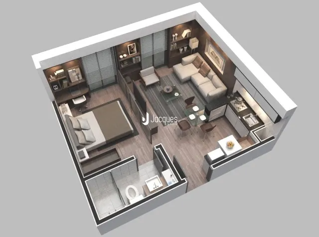 Visualização de um ambiente interno de uma propriedade.