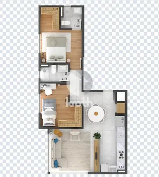 Apartamento com 2 dormitórios, foto 4