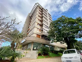 A fachada de um prédio residencial em Lajeado, Brasil.