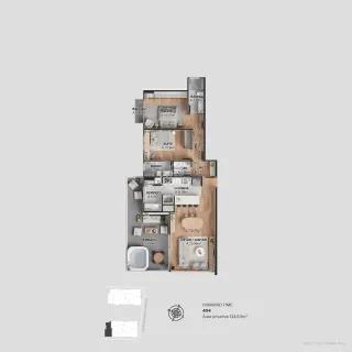Apartamento com 2 dormitórios, foto 3
