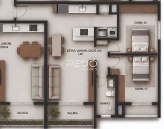 Apartamento com 2 dormitórios, foto 2