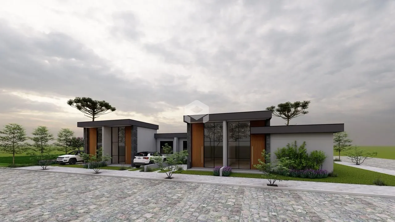 Fachada moderna de uma residência em Lajeado, Brasil.