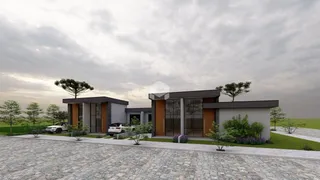Fachada moderna de uma residência em Lajeado, Brasil.