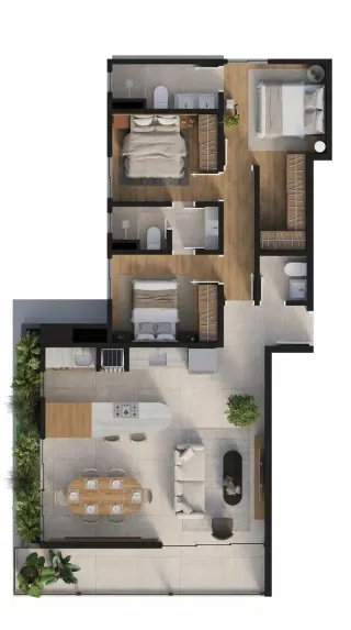 Apartamento com 3 dormitórios, foto 8