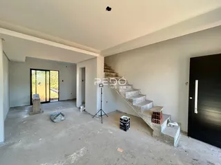 Foto da área comum de uma residência em construção em Lajeado.