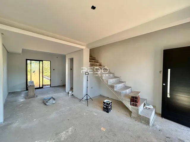 Foto da área comum de uma residência em construção em Lajeado.