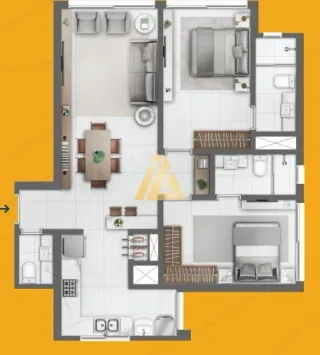 Apartamento com 2 dormitórios, foto 6