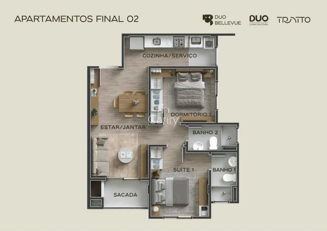 Apartamento com 2 dormitórios, foto 1