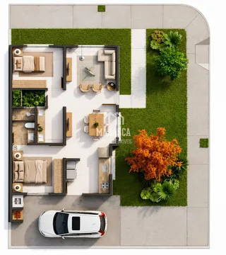 Casa geminada com 2 dormitórios, foto 1