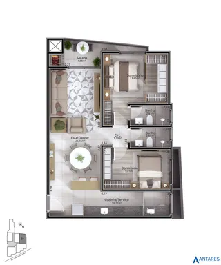 Apartamento com 2 dormitórios, foto 21