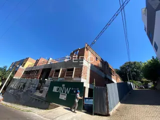 Fachada de um imóvel em construção em Lajeado, Brasil.
