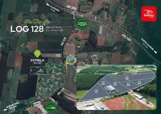 Mapa aéreo de um loteamento na região de Lajeado, Brasil.