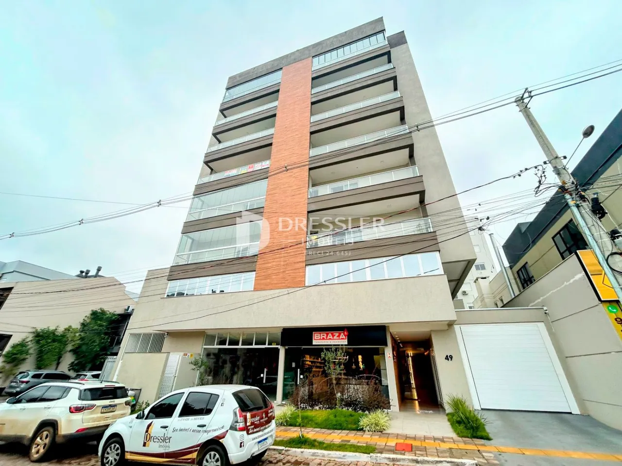 Fachada de um prédio residencial em Lajeado, Brasil.