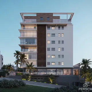 Fachada de um prédio residencial moderno em Lajeado, Brasil.