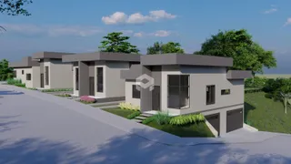 Fachada de uma residência moderna em Lajeado, Brasil.