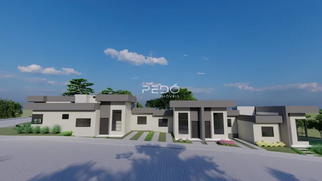Fachada moderna de uma casa em Lajeado, Brasil.