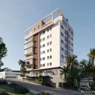 Foto da fachada de um prédio residencial em Lajeado, Brasil.