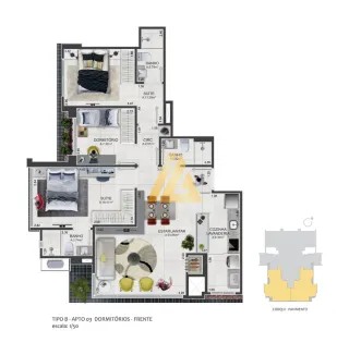Apartamento com 3 dormitórios, foto 16