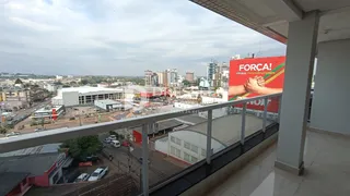 Vista panorâmica da paisagem urbana de Lajeado, Brasil, vista de um terraço.