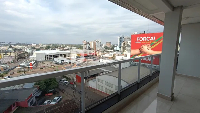 Vista panorâmica da paisagem urbana de Lajeado, Brasil, vista de um terraço.
