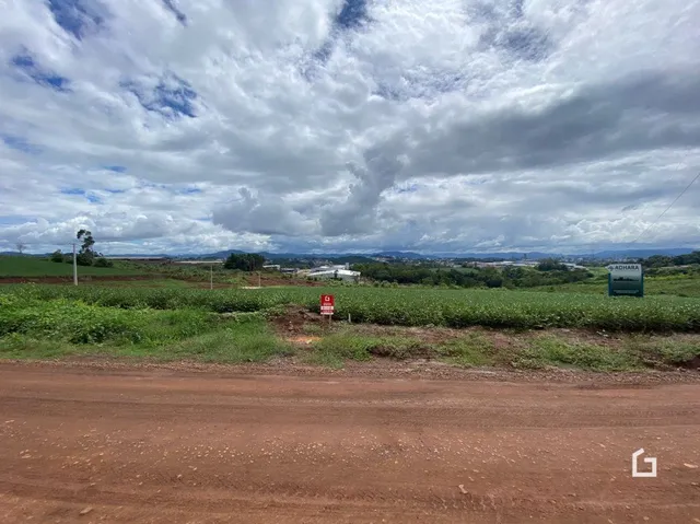 Vista de terra e vegetação em área rural.