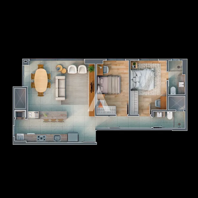 Apartamento com 2 dormitórios, foto 4
