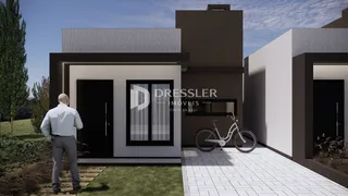 Fachada moderna de uma residência em Lajeado, Brasil.