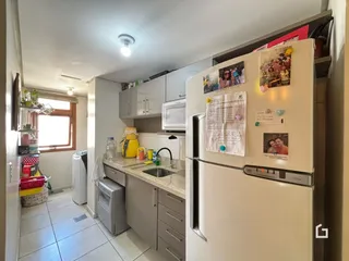 Vista da cozinha de uma residência em Lajeado, Brasil.